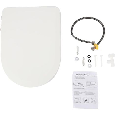 Dusch WC-Sitz Aufsatz, mit Selbstreinigenden Doppeldüsen(Frauen Waschen & Hüfte Waschen), nicht elektrisch, mit Lochbestand von 4,5 bis 6,4 Zoll (1/5)