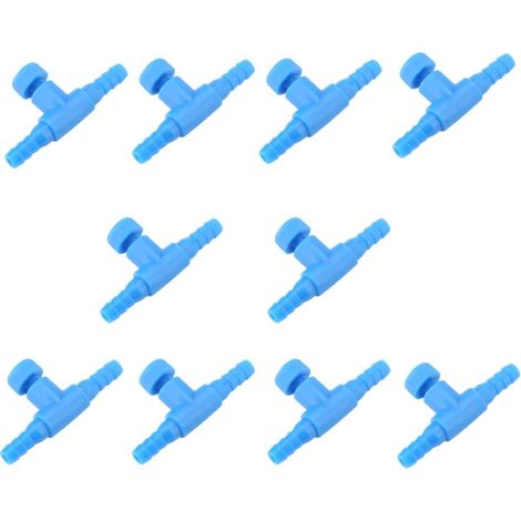 10 Pcs 3 Voies Aquarium Pompe À Air Vannes De Contrôle En Plastique Fish Tank Vannes De Contrôle De Flux D'air Aquarium T-forme En Ligne Tubes Connecteurs (1/5)