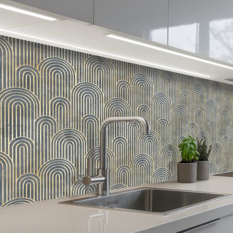 SCHIENALI CUCINA Fiocco - Oro - Blu 250x80 cm (1/5)
