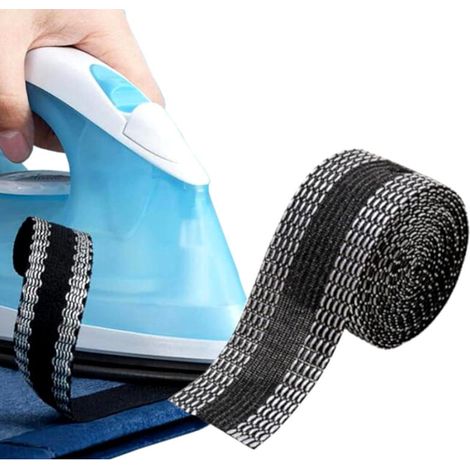 Cinta negra para acortar el dobladillo de los pantalones, prendas que se planchan térmicamente (1/5)