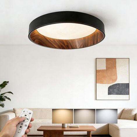Plafonnier Rond LED 40cm Variateur Gradation & Télécommande - 3000K-6000K Éclairage Intérieur Multi-Pièces(Blanc Chaud/Neutre/Froid) (1/5)