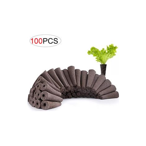 Billes de culture hydroponique en biochar – Alternative à la terreau – Forme ronde pour plantes en pot（100X）