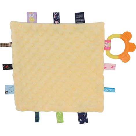 Couverture Sensorielle pour Nouveau-né avec Étiquettes de Dentition - Douce et Ludique (1/5)