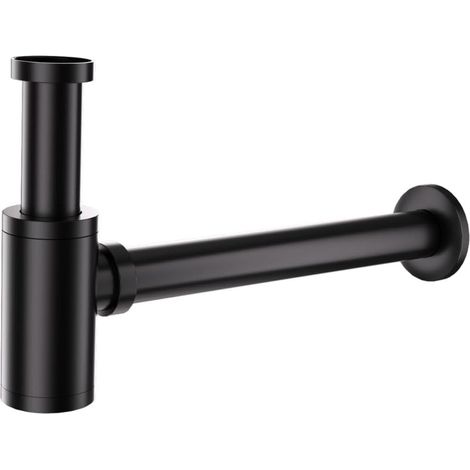 Siphon de Lavabo Noir Universel Tube Siphon de Lavabo Siphon en Acier Inoxydable 1 1/4 x 32mm Salle de Bain Siphon Évier Métal Siphon à Tube Siphon à Tube Syphon Lavabo Reglable Anti Odeur (1/5)
