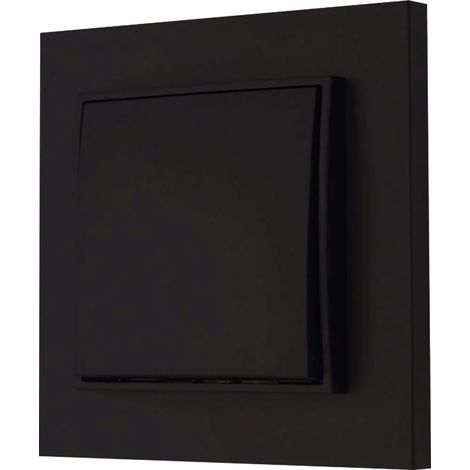 Interrupteur simple avec cadre, Karlik mini, noir mat (1/5)