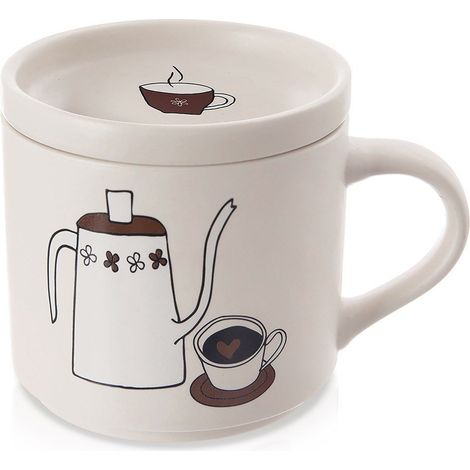 Taza de porcelana con tapa de 420 ml. (1/5)