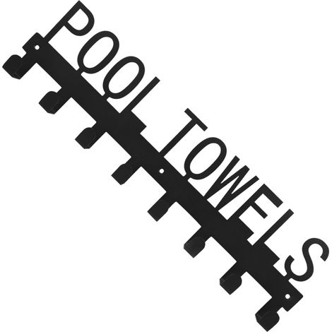 Crochet porte-chapeau portable en fer noir et porte-serviettes (1/5)