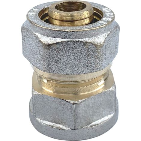 Lot de 1 Raccord droit à compression femelle pour tube PER Ø16x 1/2" (1/4)