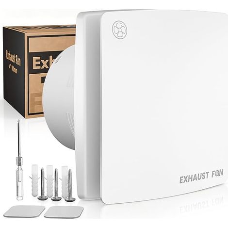 100 mm Silent Bath Fan Light Connection White (1/5)