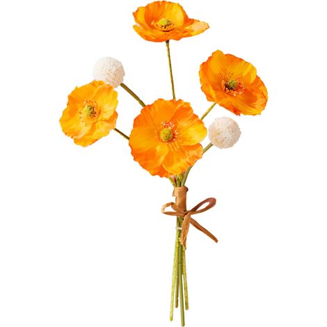 ramo de flores artificiales doradas, 36 cm, sin necesidad de mantenimiento, decoración para bodas en interiores y exteriores. (1/5)