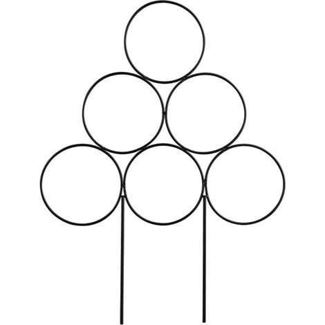 Soporte apilable para plantas trepadoras,4 piezas,Estante modular para plantas,Acero inoxidable negro,Rosa trepadora,Decoración de jardín (1/5)