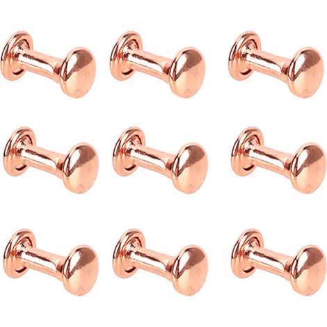 100 Rivets en Métal Doré Rose 6x8mm pour Accessoires de Ceinture et Maroquinerie DIY - Haute Résistance