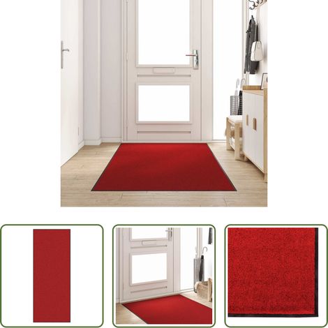 Tapis de porte - Tapis d'entrée Autre Rouge et Noir 120 x 300 cm (1/5)