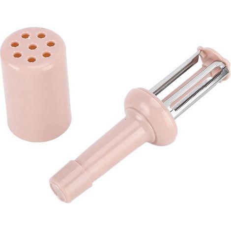 Pelador de patatas, Pelador multifuncional de frutas y verduras, Cortador de frutas de acero inoxidable, Cortador doméstico, Rosa (1/5)