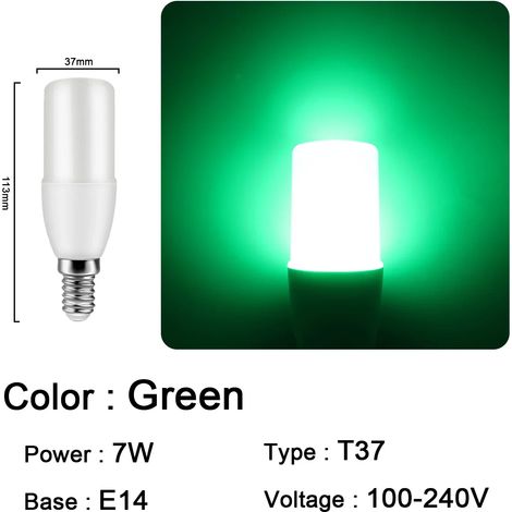 (T37 E14 Vert, paquet de 4) Ampoules LED adaptées aux festivals, aux KTV, aux bars et aux vitrines de magasins. (1/3)