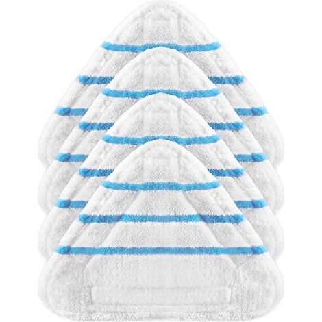4 Pcs Housses en Microfibre Balai Vapeur Steam, Accessoire Chiffons Universel Triangle Lavable pour Nettoyeur Vapeur Hot Spray, Microfibre Steam Mop Pads Lavables en Machine (1/5)