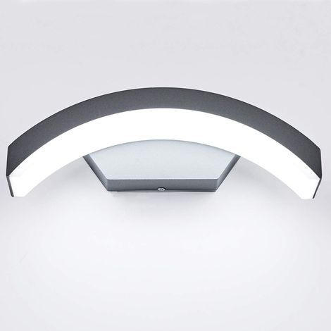 EASYCOMFORT Applique Murale Extérieure 24W LED OSRAM SMD IP65 Aluminium - Gris 10,6" - Blanc Froid (1/5)
