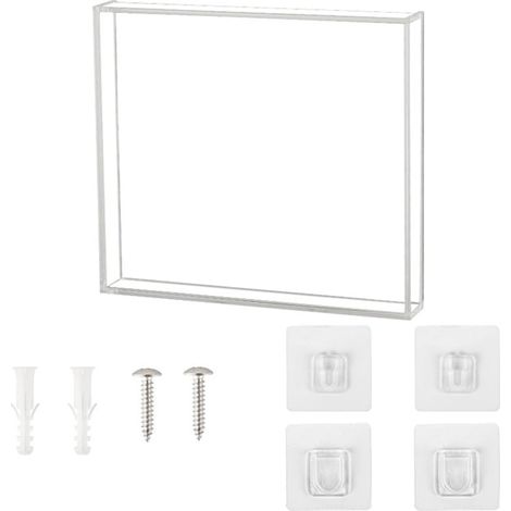 Boîte d'Affichage Murale - Support Acrylique Transparent pour CD Disques Vinyles Livres et Objets de Collection - 15,2 x 13,6 x 2,2 cm - 1 Pièce (1/5)