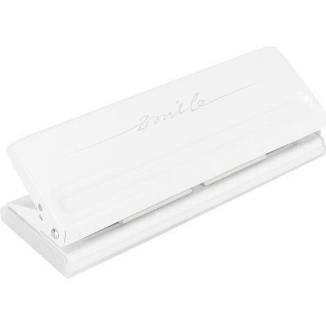 Perforateur Manuel 6 Trous à Espacement Réglable pour Papier - Fournitures de Bureau et Scolaires (Blanc) (1/5)