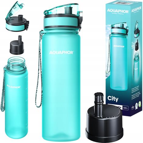 Aquaphor City Filterflasche 500ml, Minz-Spacer, 1 Einsatz (1/5)