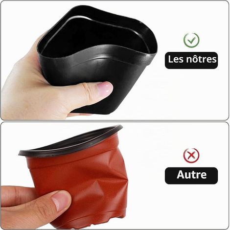 Nursery Pots 10cm Square Plant Pots for Seedling/Transplanting/Growing Indoor/Outdoor (1/2)