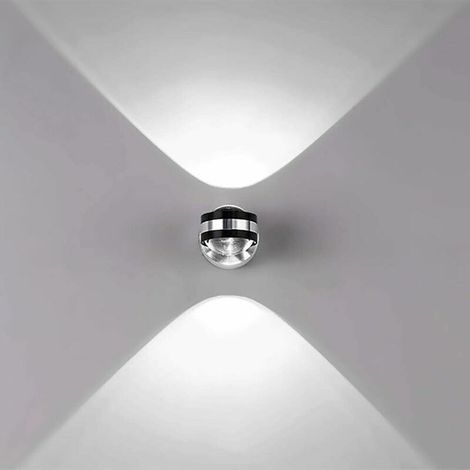 Applique Murale Intérieur LED 6W Décoration Lampe Moderne Créatif Original Éclairage Design Aluminium Lumières pour Chambre Maison Couloir Salon Blanc Froid [Classe énergétique A++] (1/5)