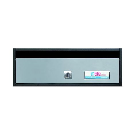 Boîte aux lettres horizontale Aneto Silver Community 345x120x250 profondeur 150