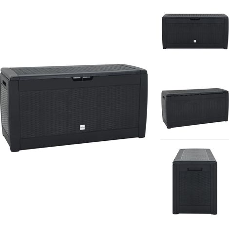 Gartenboxen - Living Gartentruhe Anthrazit 119x48x60 cm Polypropylen (1/5)