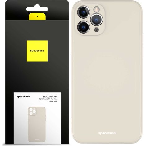 Custodia in silicone Spacecase per iPhone 11 Pro Max color osso (1/5)