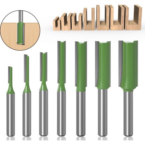 Fraise à mèche droite en carbure de tungstène, tige simple à Double cannelure, pour le bois, 6mm, 1 pièce (1/5)