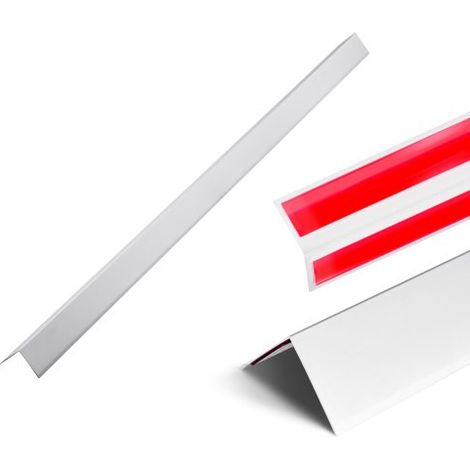 Cornière Protection d'Angle Murale en Alliage Aluminium 50 x 50 x 1217 mm Lot de 12 Angle 90° avec Ruban Adhésif, Protection Contre les Chocs pour Mur de Salon, Cuisine, Bureau, Espaces Publics (1/3)