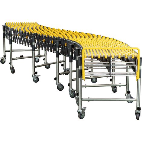 Convoyeur à rouleaux 600 mm longueur : 1,97-6,92 m rouleaux en plastique 70kg/m MW Tools RB6960OP (1/5)