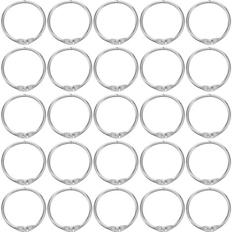 Anneaux de reliure en métal, 100 pièces, diamètre intérieur 2,2 (1/5)