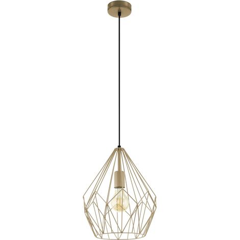 Eglo Iluminación Lámpara de Techo vintage Carlton oro viejo 1XE27 (1/2)