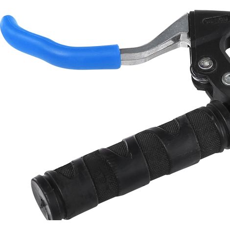 Poignées de guidon VTT antidérapantes en silicone souple, 1 paire (Bleu)
