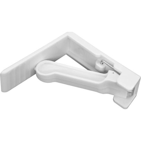 14466 Lot de 4 Pinces à nappe avec ressort, pince nappe extérieure, pince nappe ajustable, Plastique, Blanc, 5,5 cm (1/4)