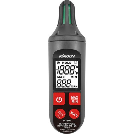 KKmoon MY60T Digitales Thermometer und Hygrometer mit LCD-Hintergrundbeleuchtung, Anzeige von Temperatur und Luftfeuchtigkeit in Echtzeit (1/5)