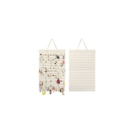 Porte Bijoux Mural Porte Boucle D'Oreille Presentoir Boucle D'Oreille Rangement Boucle D'Oreille Pour Broches, Colliers, Bagues, Pouvant Contenir Jusqu'À 300 Paires (Off-white) (1/4)