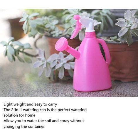 Arrosoir avec pulvérisateur - TBEST - Modèle 900 ml - 2 en 1 (arroser & pulvériser) - Rose - Manuel (1/5)