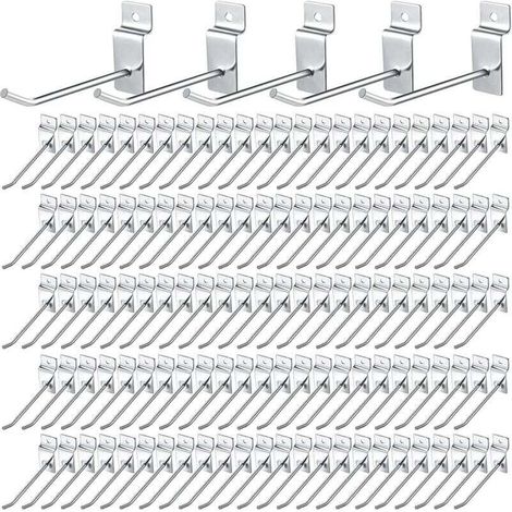 Set mit 50 Wandhaken aus Metall und Chrom, 25 cm (1/4)