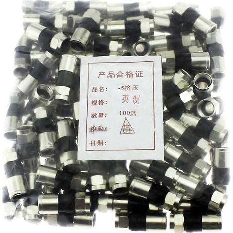 100 Stück/Beutel Universeller wasserdichter Stecker mit extrudiertem F-Stecker 75-5 RG6 - B (1/5)