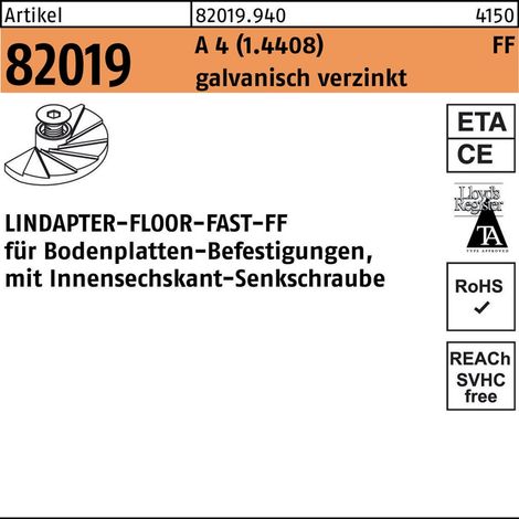 Klemme R 82019 FF FF 12 A 4 (1.4408) 1 Stück LINDAPTER (1/2)