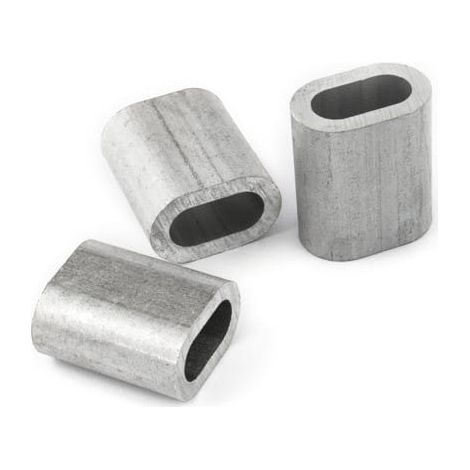 Colliers de serrage en aluminium pour câbles en acier 4 mm (2 pièces)
