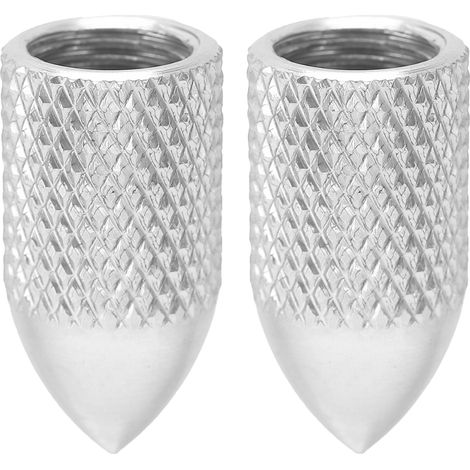 2 capuchons de valve de pneu vélo, couvre-pluie style américain pour VTT, entretien argenté (1/5)
