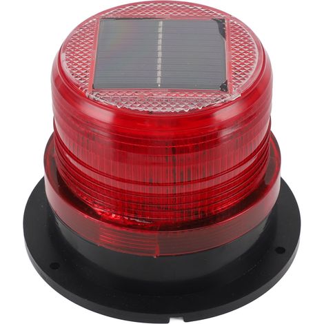 Ortviai Balise Solaire de Sécurité Rouge avec Capteur Crépusculaire, 8 LED, Batterie 1200 mAh pour Chantiers et Signalisation Routière (1/5)