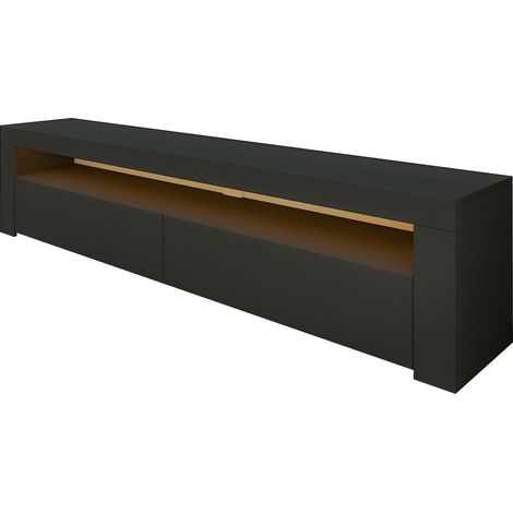 Porta TV in legno "Bati" - 150 x 36 x 46 cm - Grigio antracite