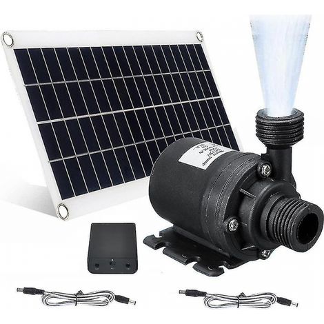 Pompe solaire 50 W, 800 l/h, 12 V, compatible avec les fontaines solaires En Fount (1/5)