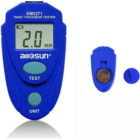 Thickness Gauge Paint Thickness Meter Paint Thickness Meter for Car Automotive Tool Auto Digital Calibration Data Hold Mini Size with LCD Display