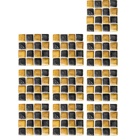 Lot de 10 stickers mosaïque carrés auto-adhésifs imitation brique 3D pour la décoration de la cuisine et de la salle de bain (1/5)