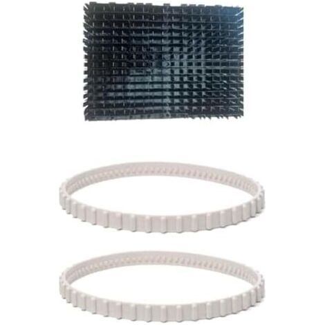 Pièces de rechange pour nettoyeur piscine Hayward Tigershark QC Plus Series RC9990 RC9955GR RC9740 RC9742 Comprend 2 courroies et 1 brosse à rouleau -